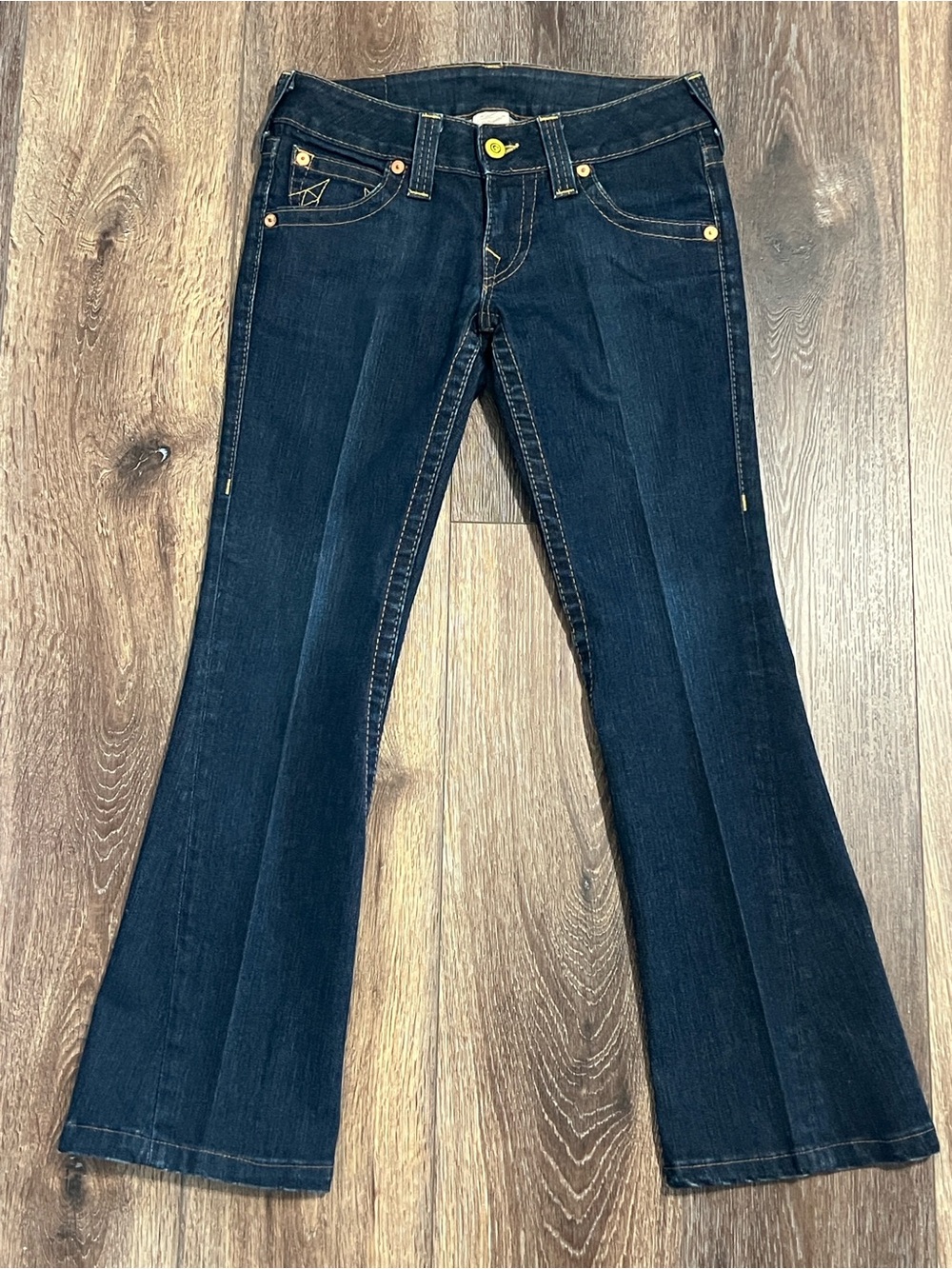 True Religion Joey Twisted Flare Vintage Denim Jeans - Picture 2 of 9